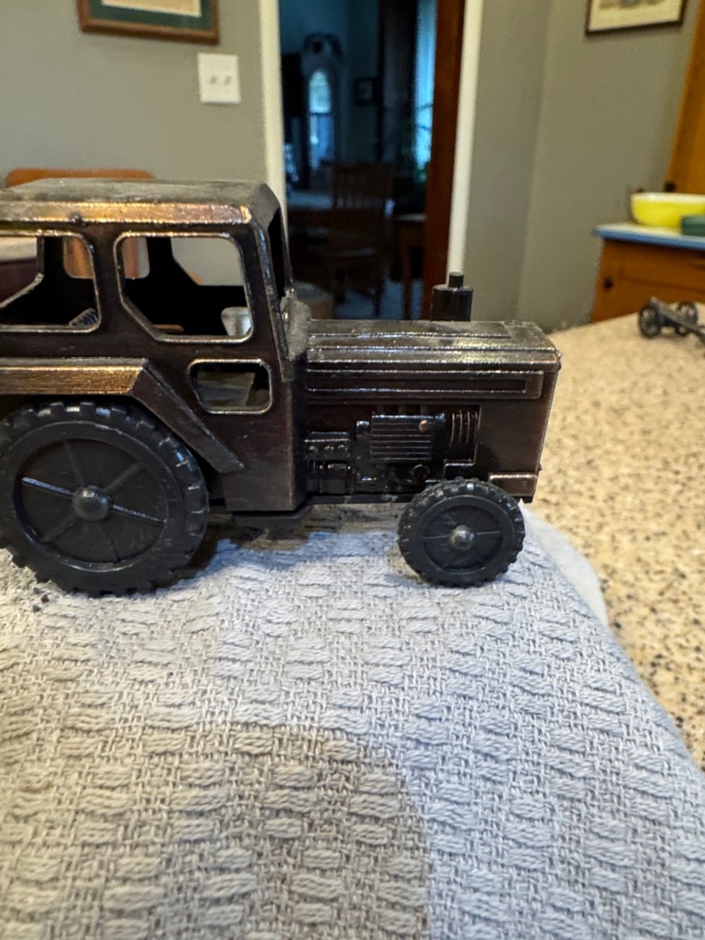 Classic Kids Tractor Toy in Dark Brown Pencil Sharpener Ford Tractor